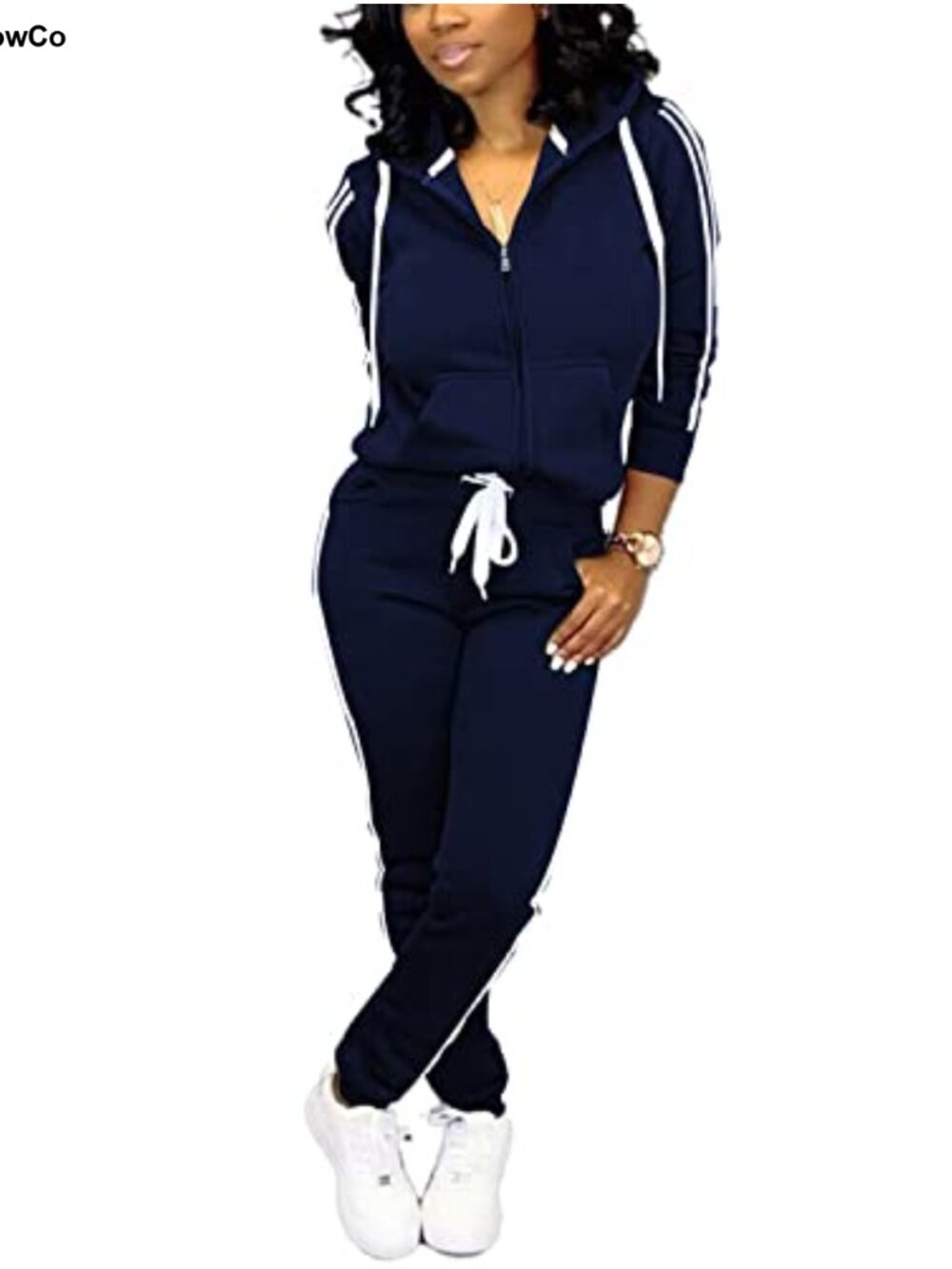 Women's Two Piece Sweatsuit Set Zip Up Hoodie & Joggers Athletic Lounge